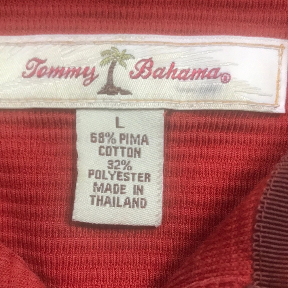 Tommy Bahama Men's Rust Polo Shirt - Picture 2 of 5